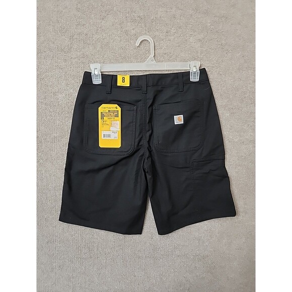 Carhartt Rugged Flex Loose Fit Canvas Work Shorts Womens 8 Black NEW - Picture 5 of 13